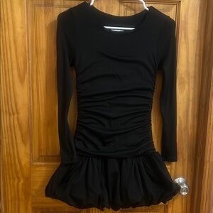 Elegant Black Long Sleeve Dress